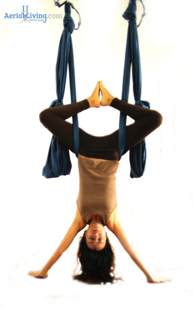 inversion in aerial yoga swing