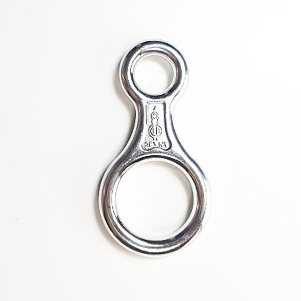simple climbing eight, Descensor ocho de escalada, Otto da arrampicata per tessuti aerei
