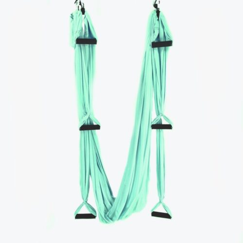 Aerial Yoga Hammock Kit Anti-Gravity Flying for Fitness SKYPHAROS 5.5 Yards Aerial Silks Yoga Swing Set Low/Non Stretch Nylon Tricot Fabric Hardware Included for Dance 