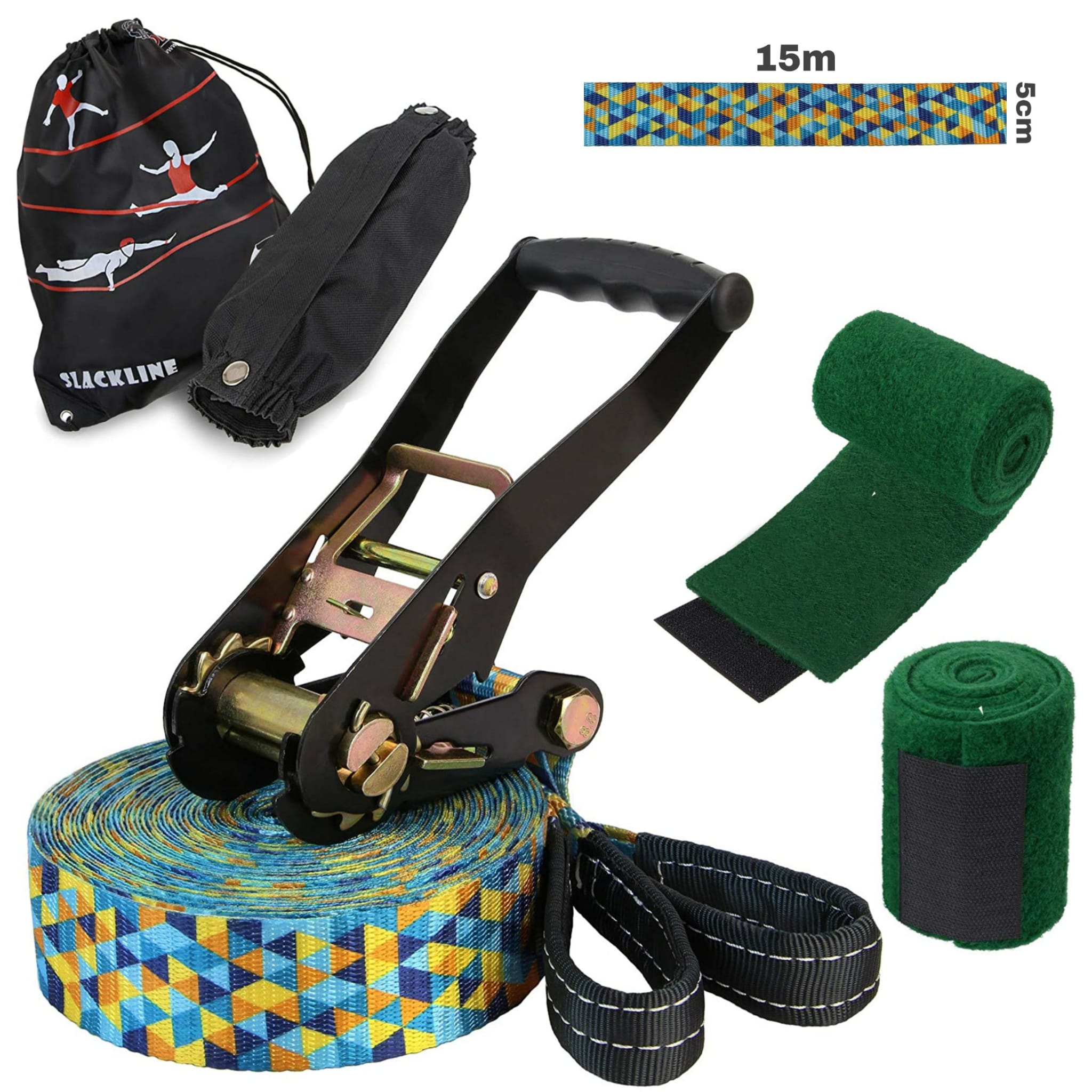OFFER: Slackline Kit 15 m 2 tons for beginners and advanced