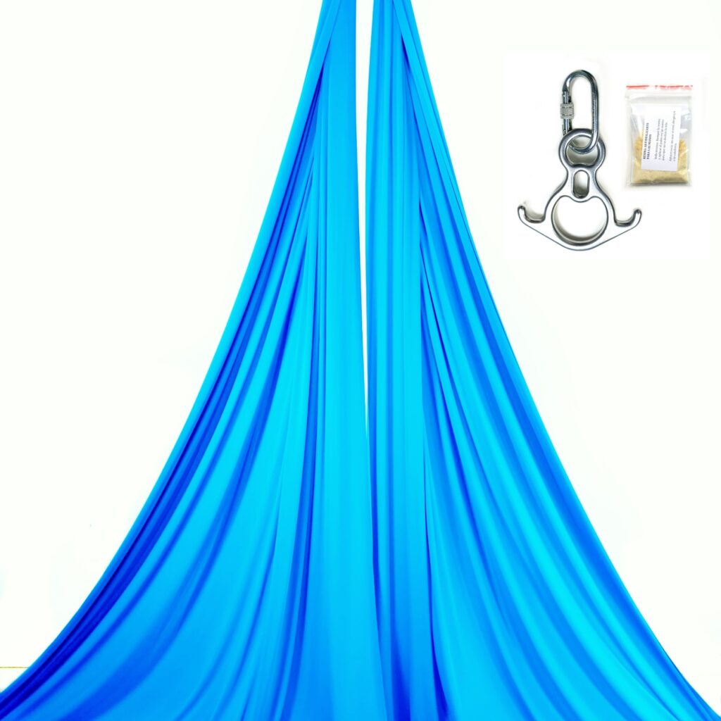 turquoise aerial silks kit