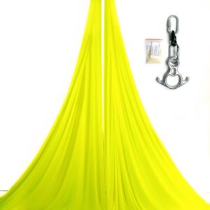 fluorescent yellow aerial silks kit