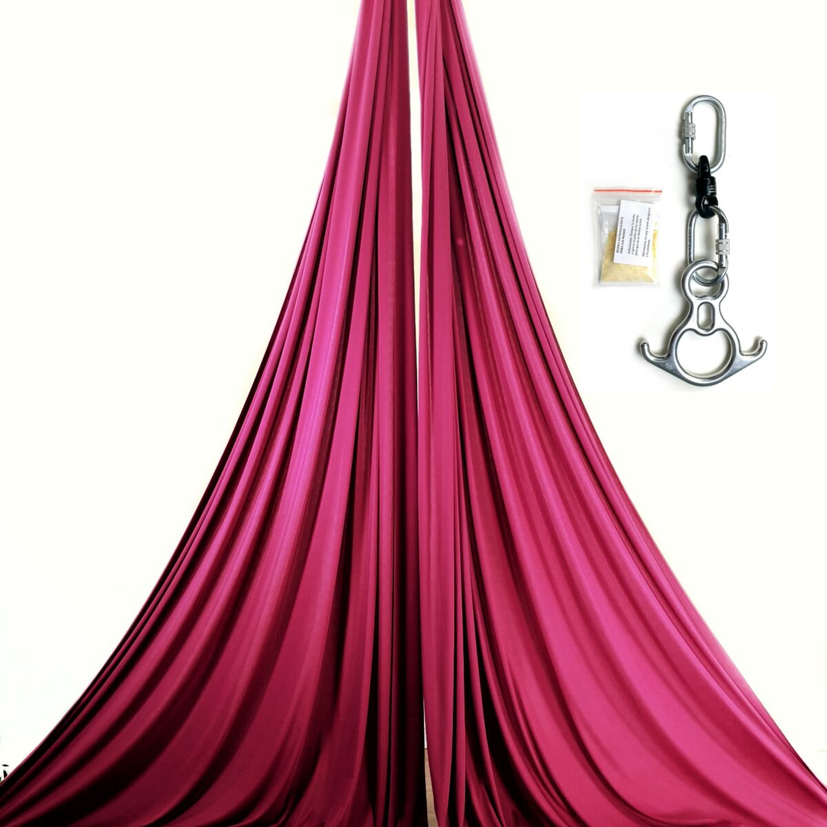 maroon aerial silks kit