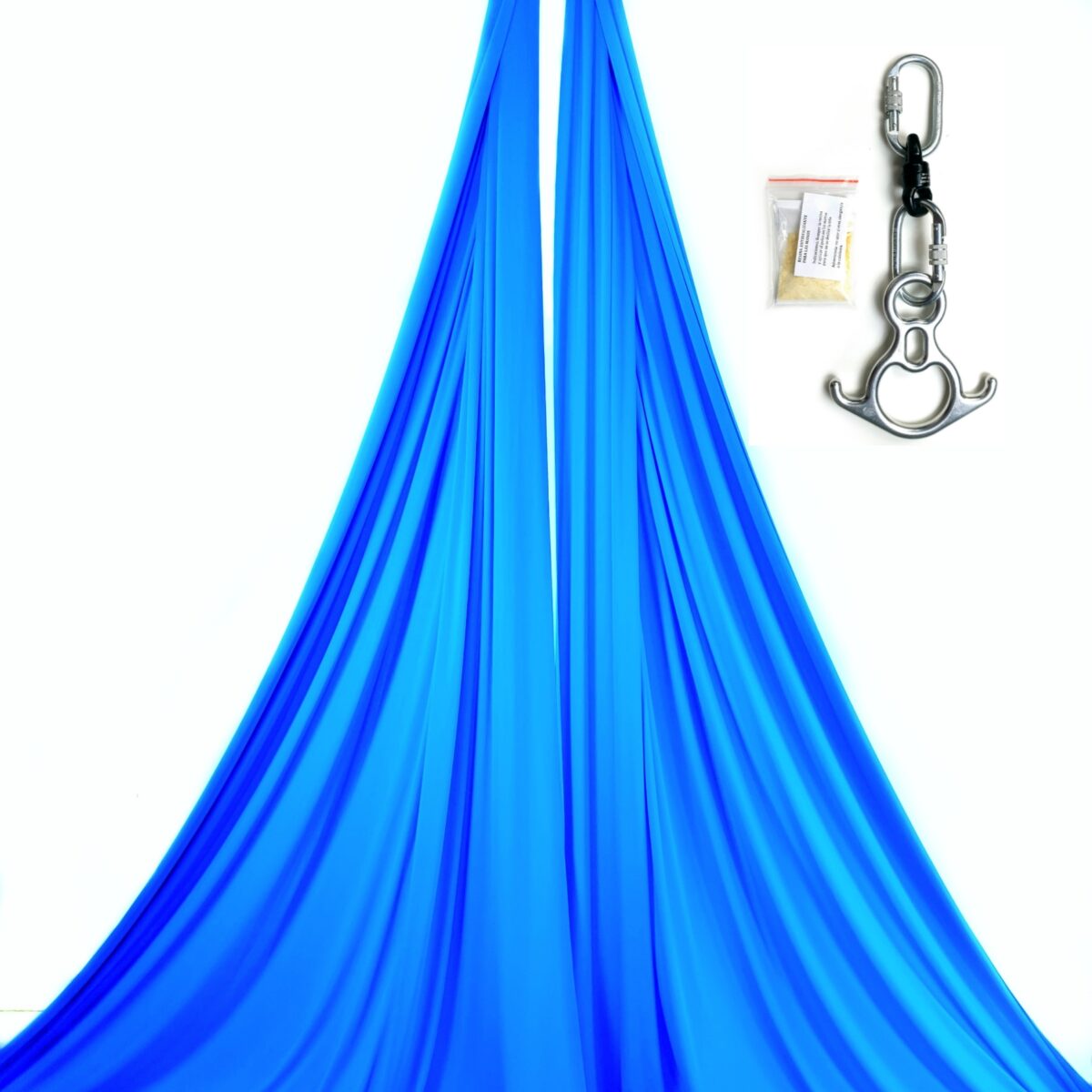 light blue aerial silks kit
