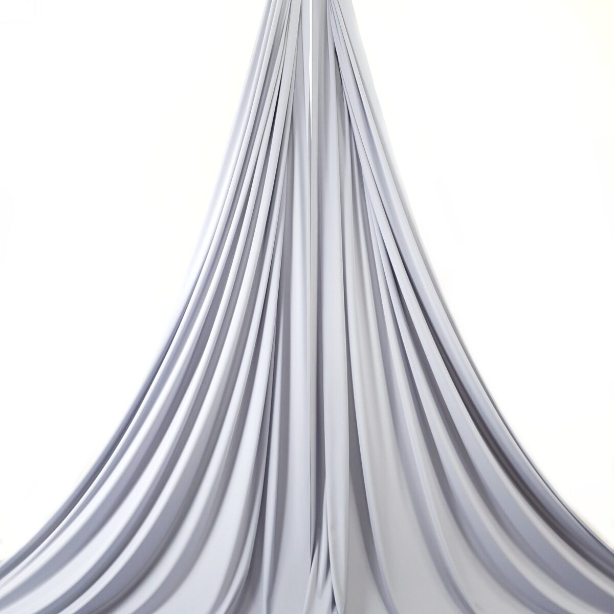 grey aerial silks, Aerial silks for performances, tessuti aerei per spettacoli, Tissus aériens pour spectacles