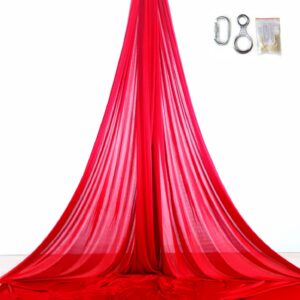 red aerial silks, tessuti aerei rossi, telas acrobacia aérea rojas, tissu aérien rouge
