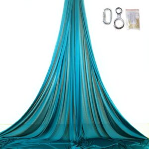 kit aerial silks green petroleum, tessuti aerei certificati, telas aéreas para espectaculos