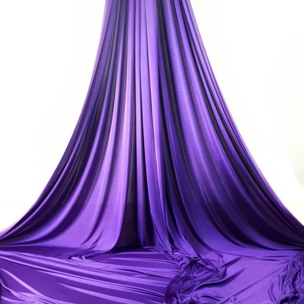 telas aéreas morado, purple aerial silks, tessuti aerei viola