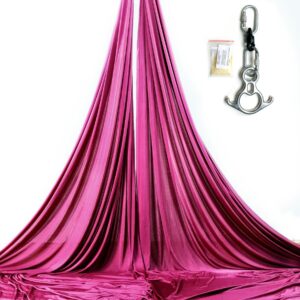 maroon aerial silks for performances