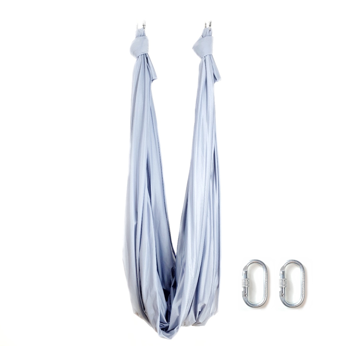 Kit Hamac De Yoga Aérien En Soie - Ensemble Swing Blanc