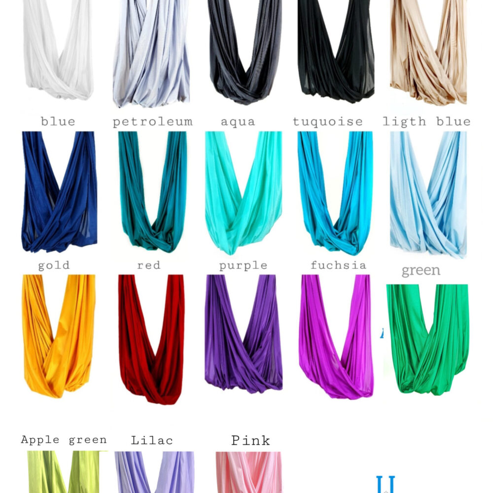 wide & low stretch aerial silks