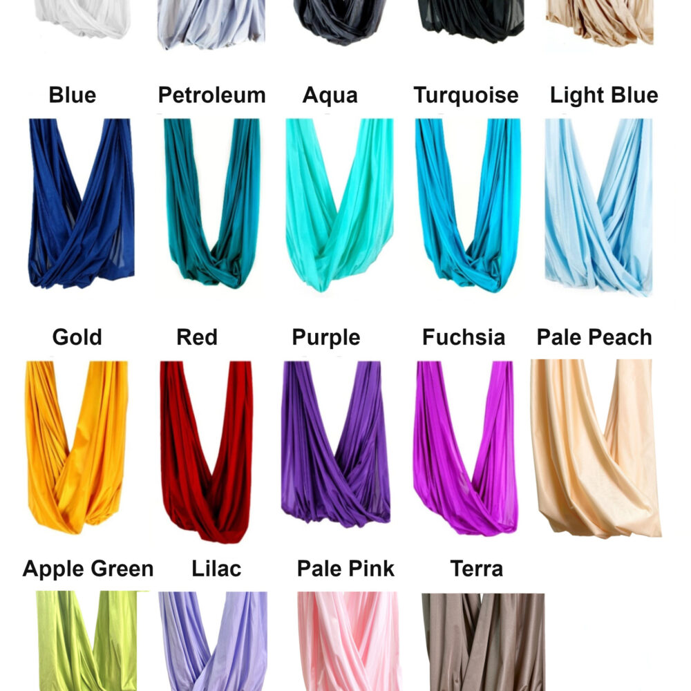 wide & low stretch aerial silks